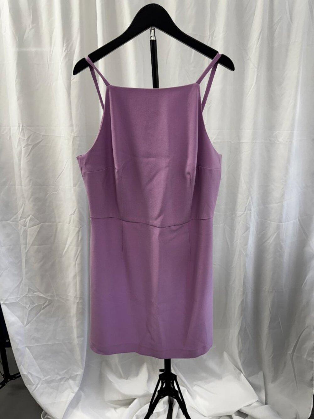 French Connection: Whisper Lilac Pink Spaghetti Strap Sheath Mini Dress - Picture 14 of 14